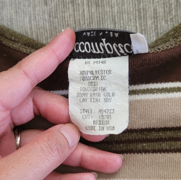 Y2K Accomplice Striped Front Wrap Crop Top - Picture 7 of 8